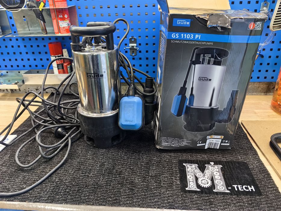 Потопяема дренажна помпа за вода GUDE GS 1103 PI, 1100 W, 8 м, 20 000