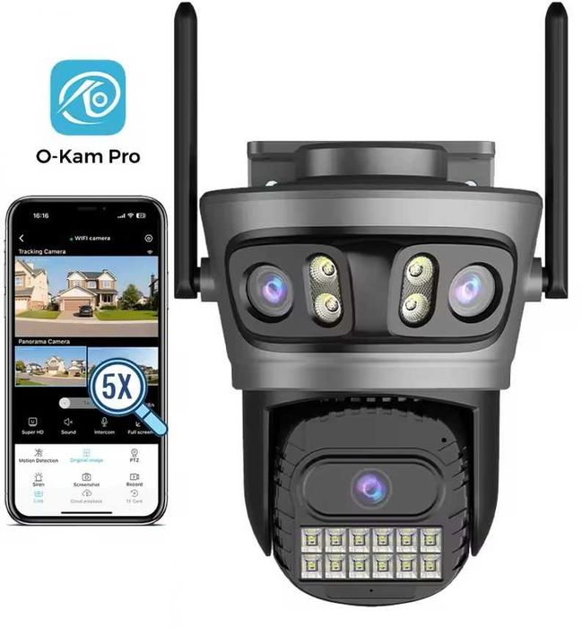 Camera de supraveghere tripla