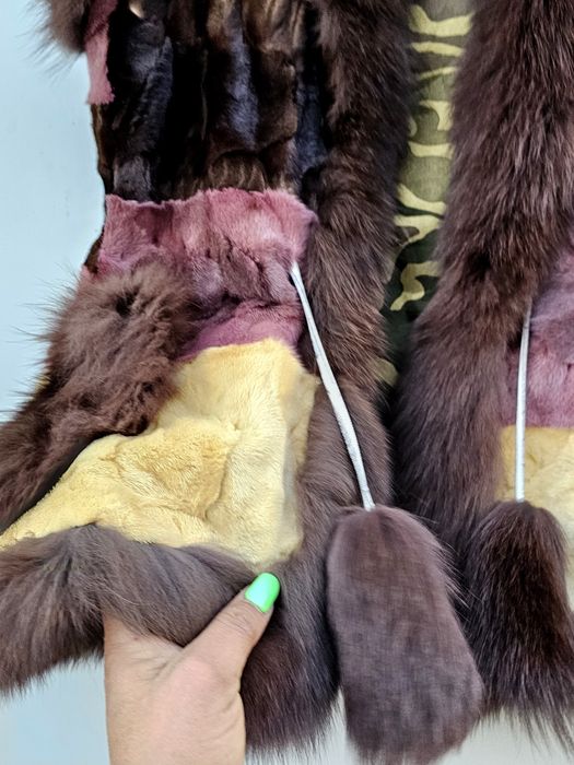 Уникален дамски елек естествен косъм лисица М размер