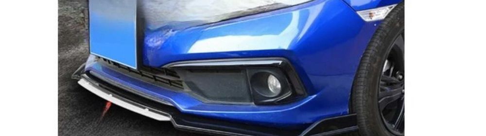 Универсален Аеро Лип Спойлер, Карбон/Сиво, Жълто, Синьо, 4 части