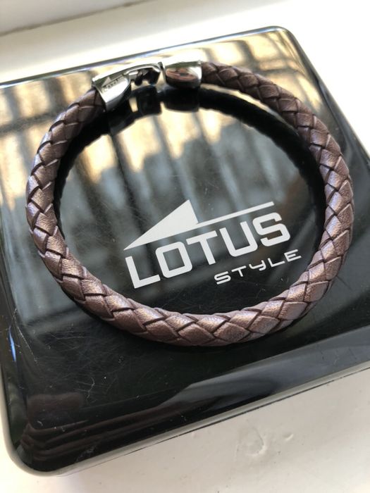 Bratara Piele LOTUS cu Inchidere Metalica | Maro