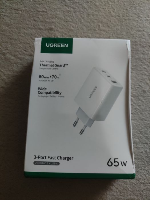 Бързо зарядно за телефон Ugreen 65W
