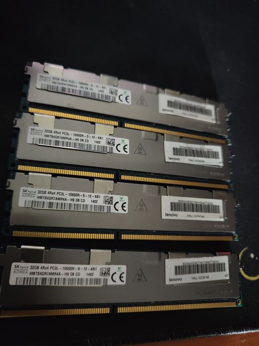 4 x 32GB DDR3 ECC REG PC3-10600R 1333M (128gb)