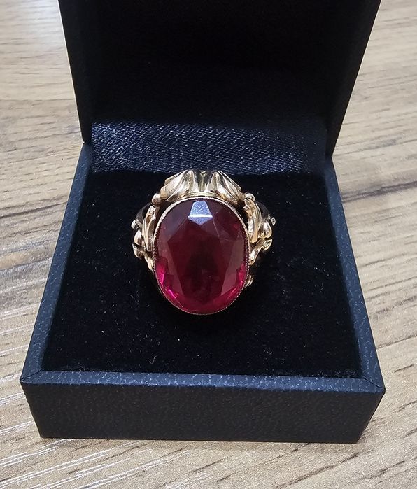 Золотое кольцо с рубином, 583, СССР