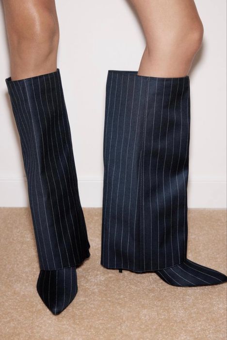 Сапоги с высоким голенищем zara