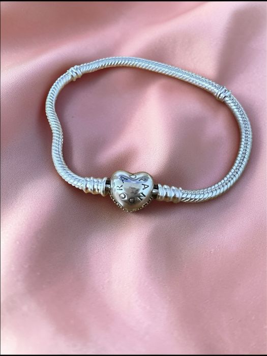 Bratara Pandora placata cu argint 925 (inima, infinit, stralucitoare)