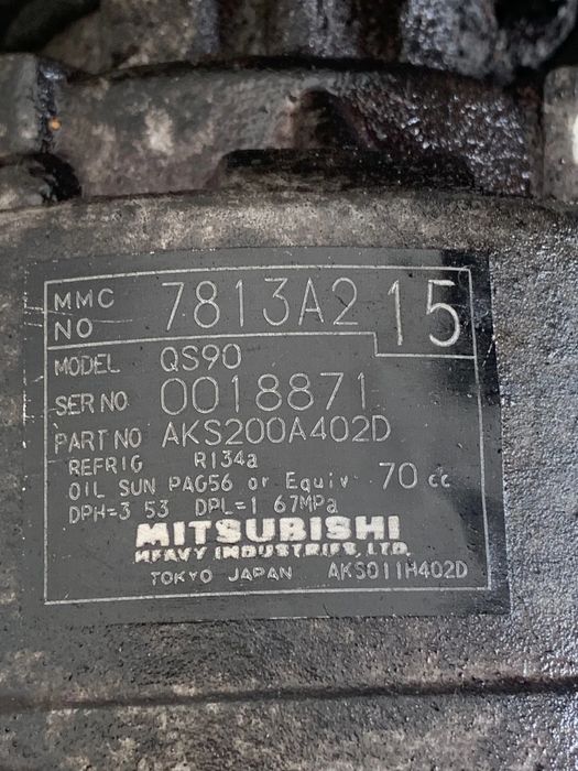 Compresor Ac Mitsubishi Outlander Xl Ii Cw_W 2006 - 2012 2.2D7813A215