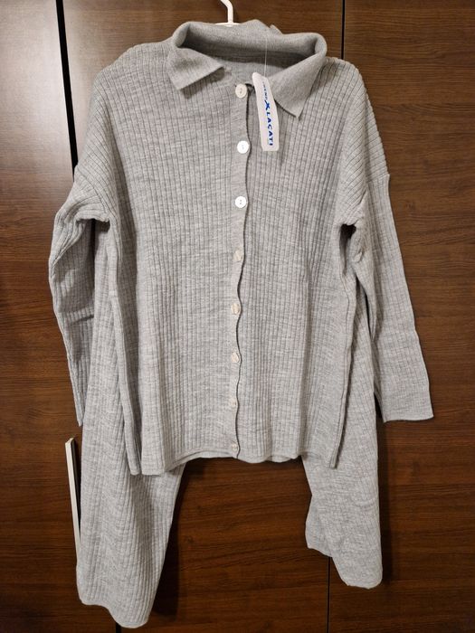 Set nou cardigan si pantaloni tricot