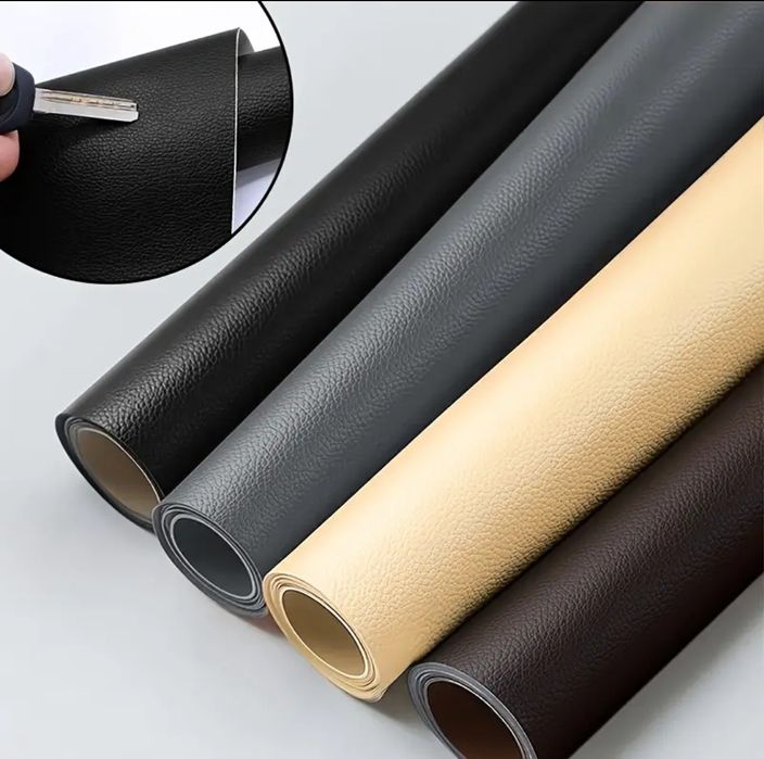 Rola Reparație piele neagra 50x100cm autoadeziva tapiterie piele