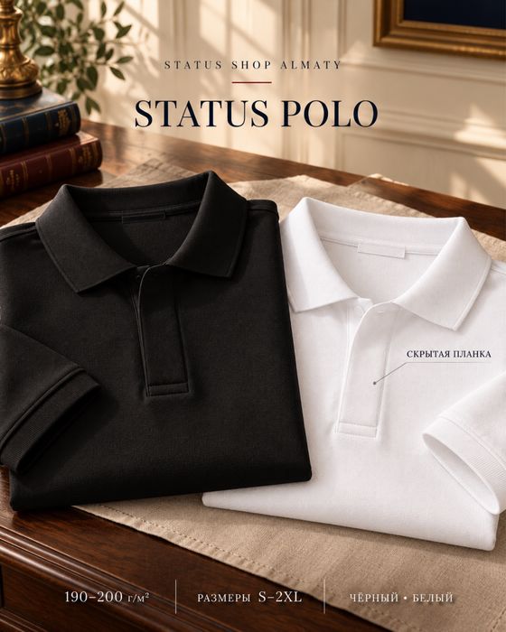 Поло Status Polo оптом и в розницу Алматы 200гр плотность