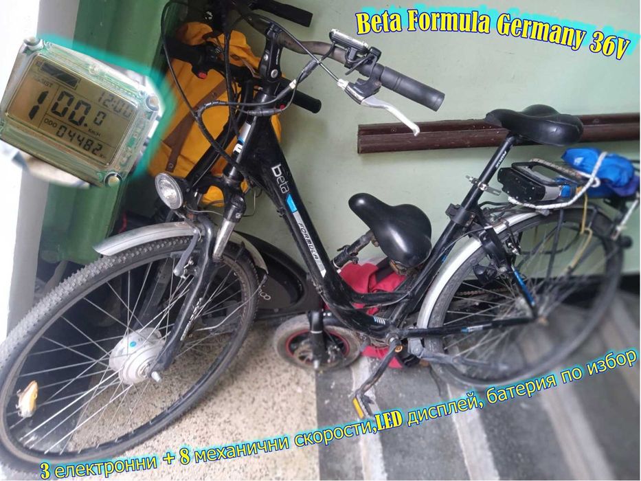 ЕЛЕКТРИЧЕСКИ ВЕЛОСИПЕД колело включително сгъваем, прекрасно състояние, зарядно, батерия ОК, тест и вземане от Шумен, СУПЕР НИСКА ЦЕНА