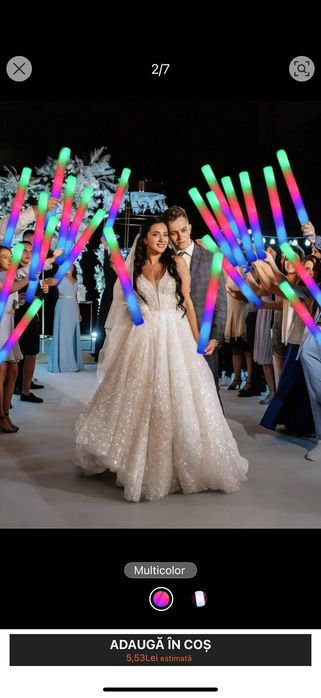 60 bucăți bete luminoase / led