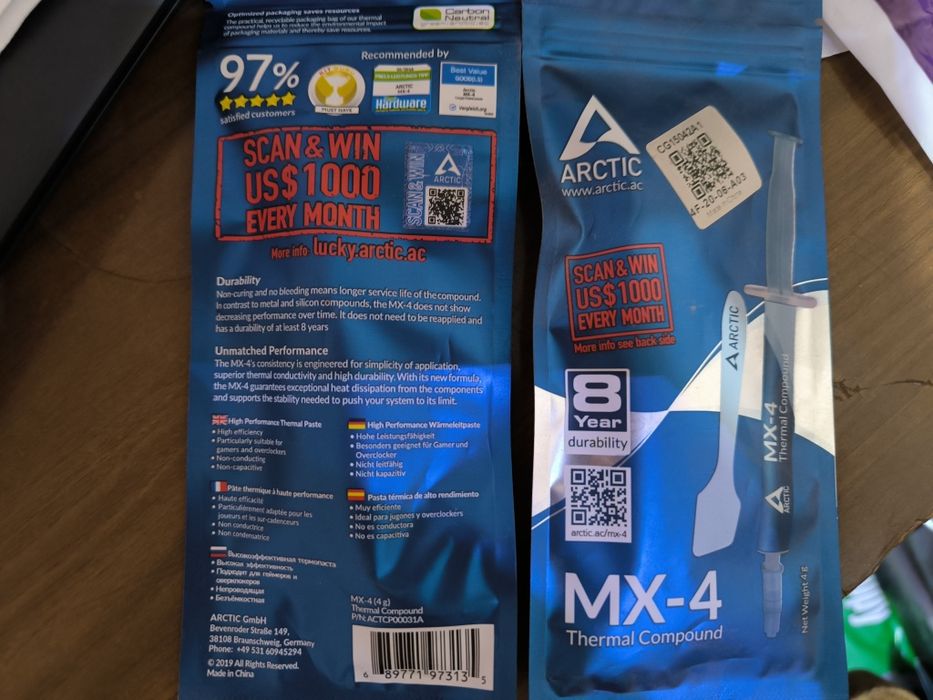 Оригинальная термопаста MX 4 4гр