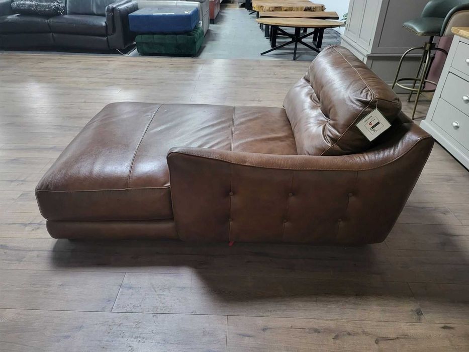 Кафява кожена лежанка - 100 % естествена кожа