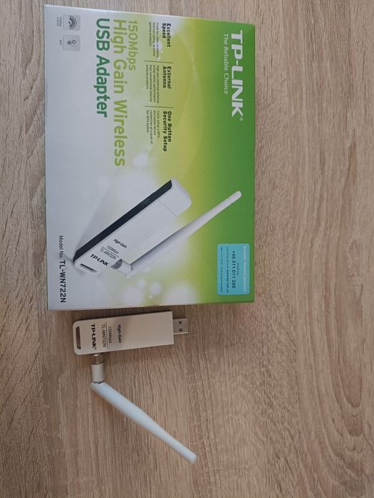 Безжичен адаптер TP-Link - TL-WN722N, бял