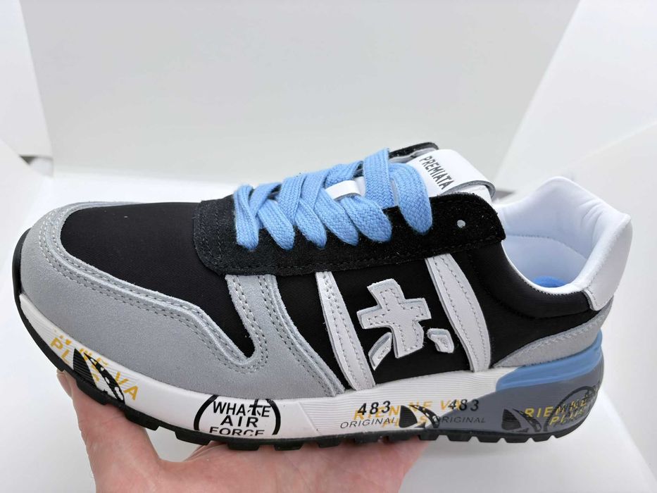 Adidasi Premiata Negru-Gri Sneakers