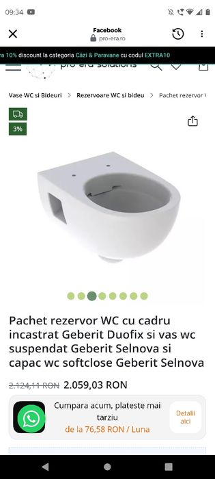 Vând pachet complet geberit