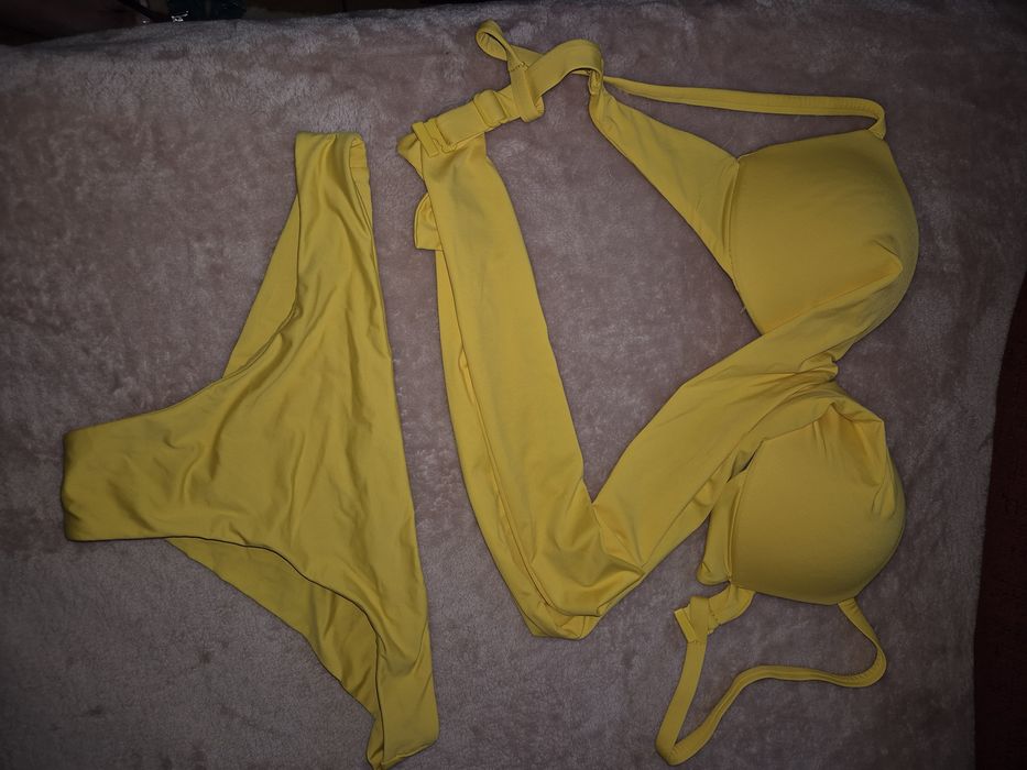 Costum de baie din 2 piese Calzedonia, culoarea galbenă, mărimea S