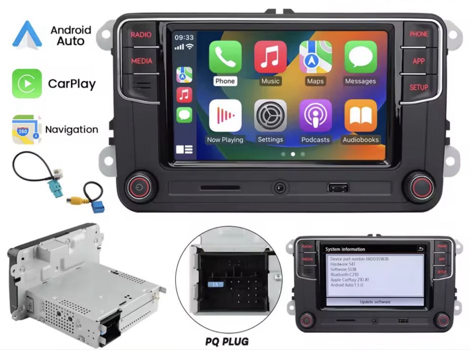 RCD 330 plus 340G Mib 2 Navigatie Volkswagen VW OEM Carplay Android Auto Skoda Seat Radio Player Original Golf Passat b6 cc Tiguan Polo Octavia