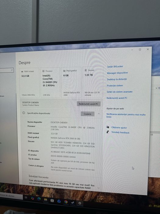 Vand PC gaming in stare foarte buna. Intel+ nVidia 500SSD 1GB HDD