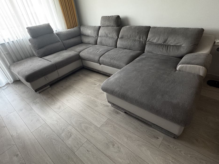 П образен Диван / холна гарнитура сийсайд с дясна лежанка. От Айко НОВ