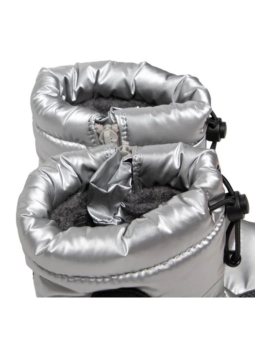 Детски непромокаеми ботуши Kickers kids с подплата, Сребристи 33 номер