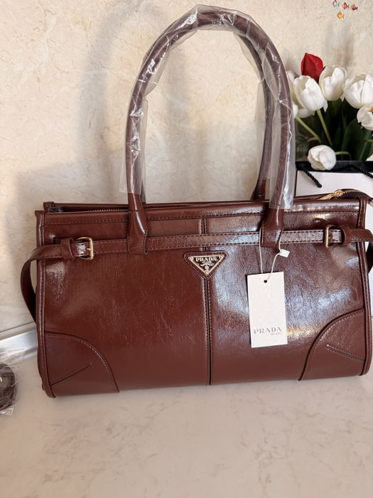 Дамска чанта Prada Bonnie кафява