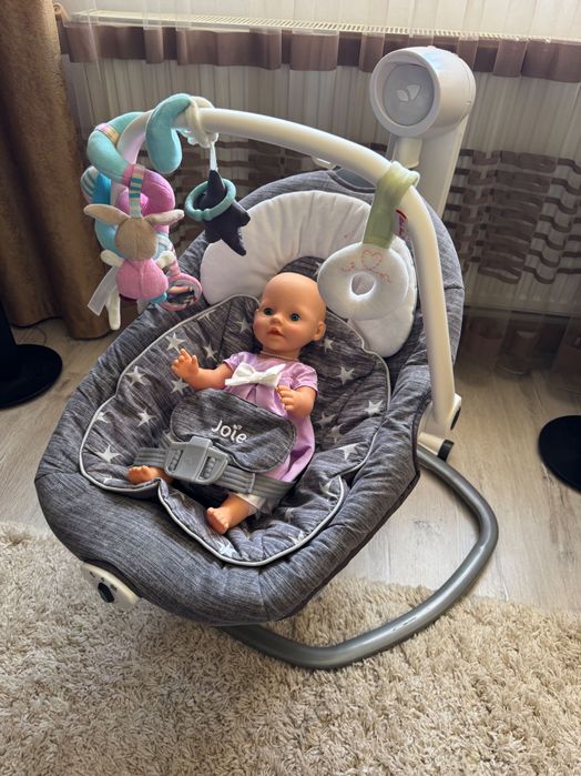 Leagan si balansoar rotativ pentru bebelusi Joie  2 in 1