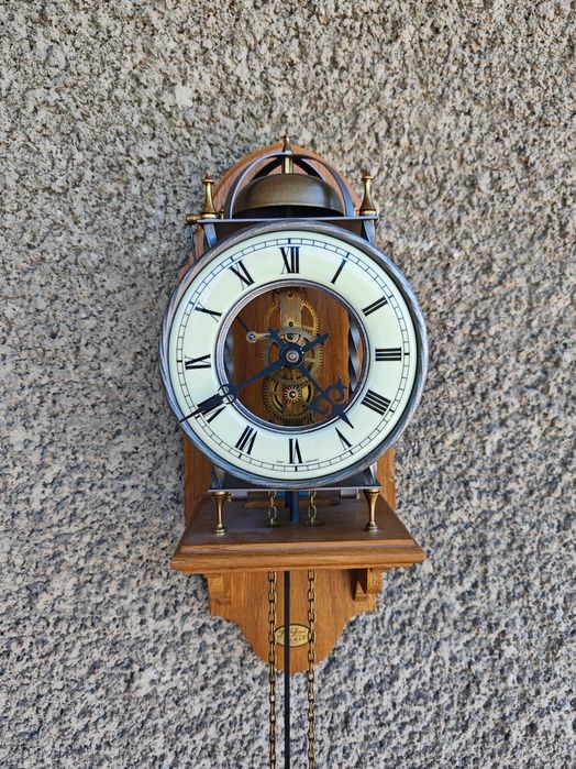Стенен часовник с тежести - Tempus Fugit - Skeleton- Germany -1980"г