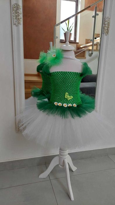 Rochita TUTU margareta musetel gherbera primavara serbare carnaval