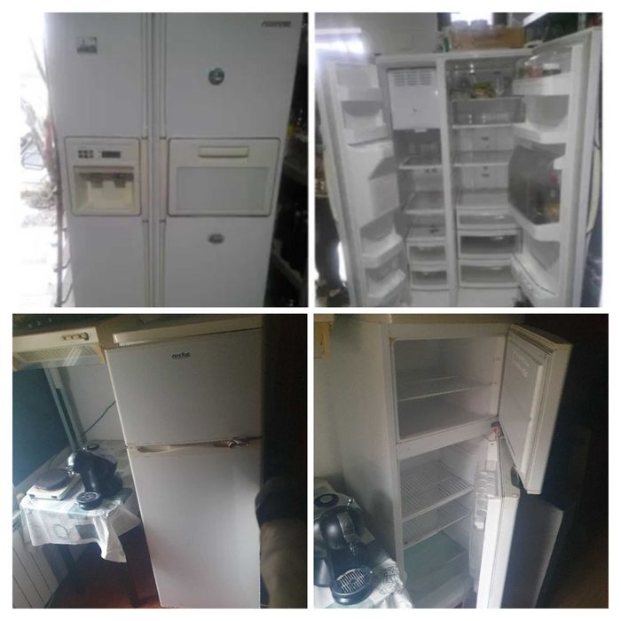 Combina frigorifica verticala si dubla Samsung frigider congelator cu 2 compresoare dozator de apa, mini bar minibar, side-by-side cu panou de control