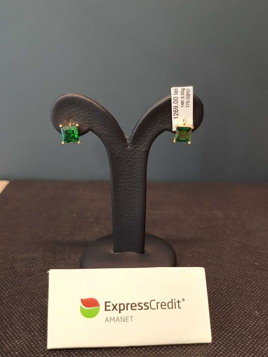 (AG51) Cercei aur 14K 3.50g b779.2 - Garantie 2 ani!