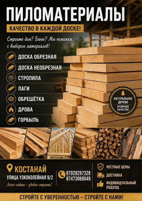 Доска обрезная пиломатериалы