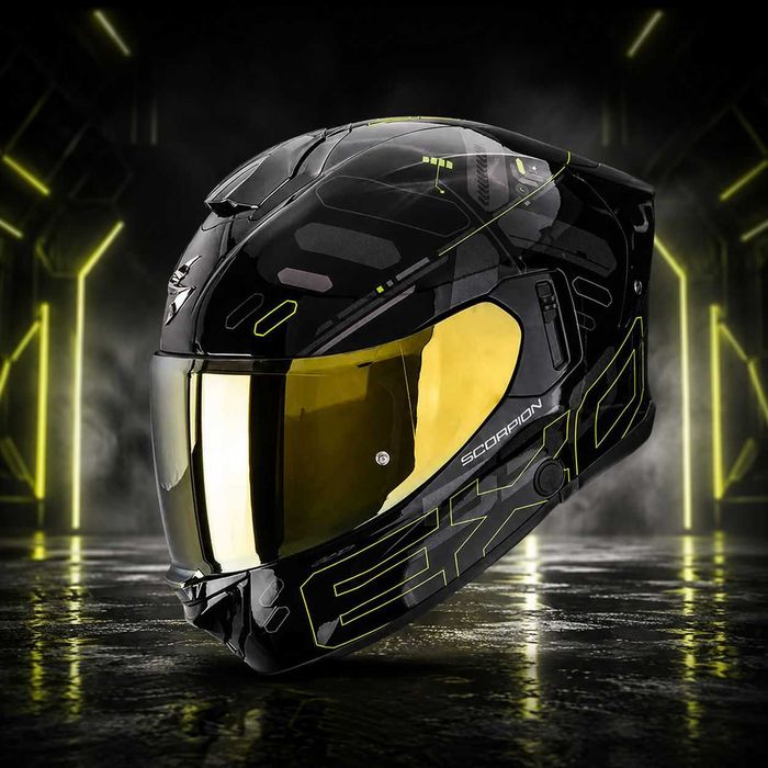 Каска SCORPION EXO-530 Air Fond Black-Neon Yellow