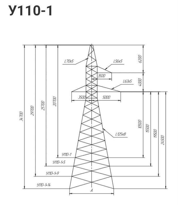 Опоры ЛЭП серии У110, любые типы опор от 35 до 500 кВ. Читайте внутри.