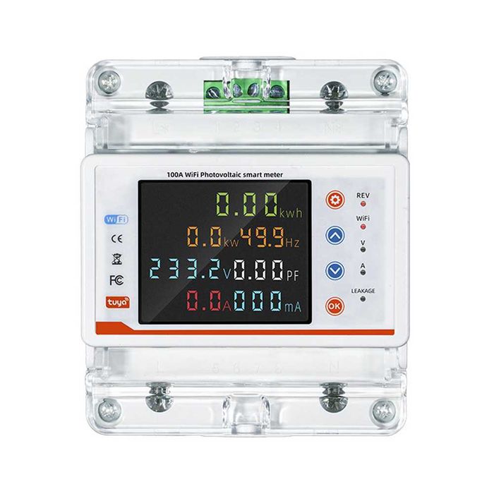 TUYA WIFI двупосочен електромер за фотоволтаични системи