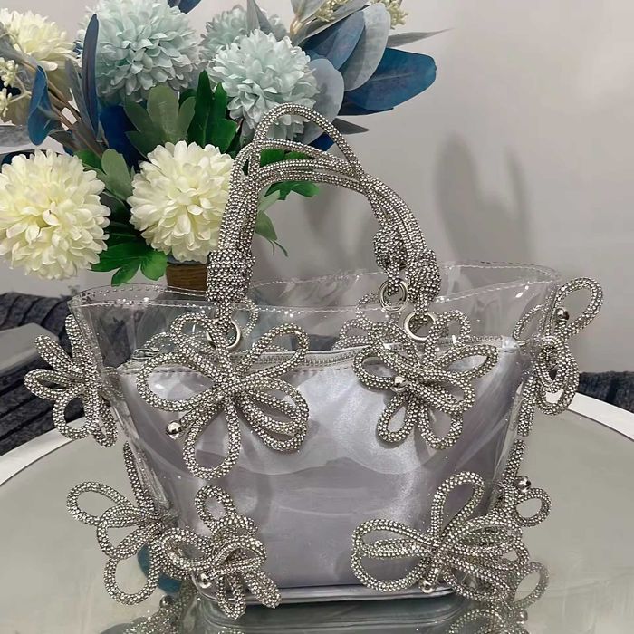 Прозрачна ПВЦ/PVC чанта с камъни