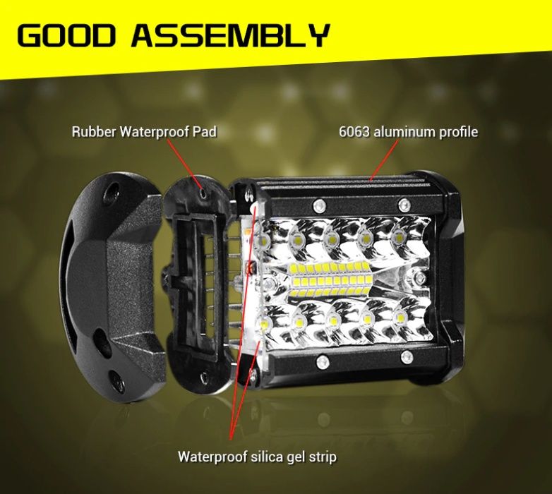 Proiector auto offroad 10cm 60w FLOOD