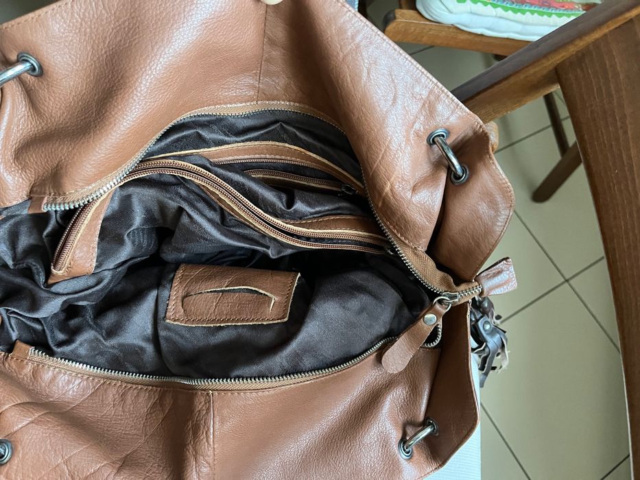 Geanta piele maro