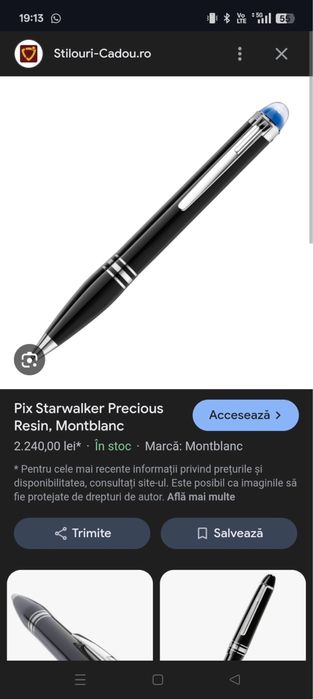 Pix Montblanc Starwalker Precious Resin nou cu certificat