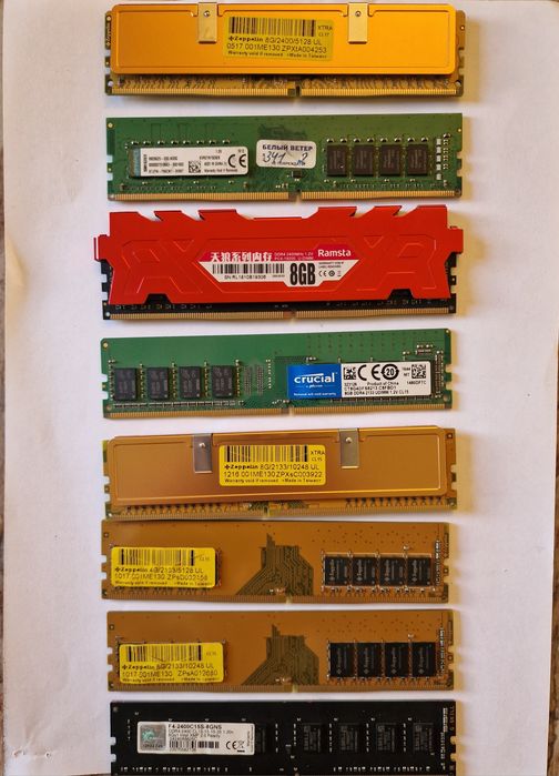Продам Озу Zeppelin Ddr4  4gb и ddr 4 8 gb