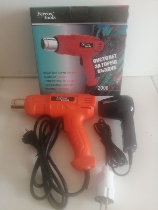 Пистолет за горещ въздух, нов+сешоар