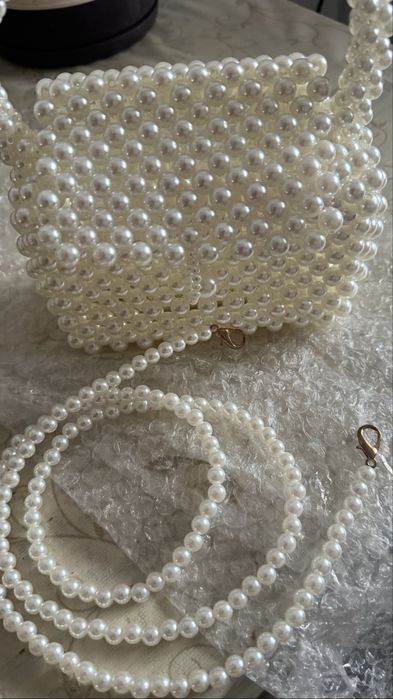 Сумочка клатч из бусин. Ручная работа.