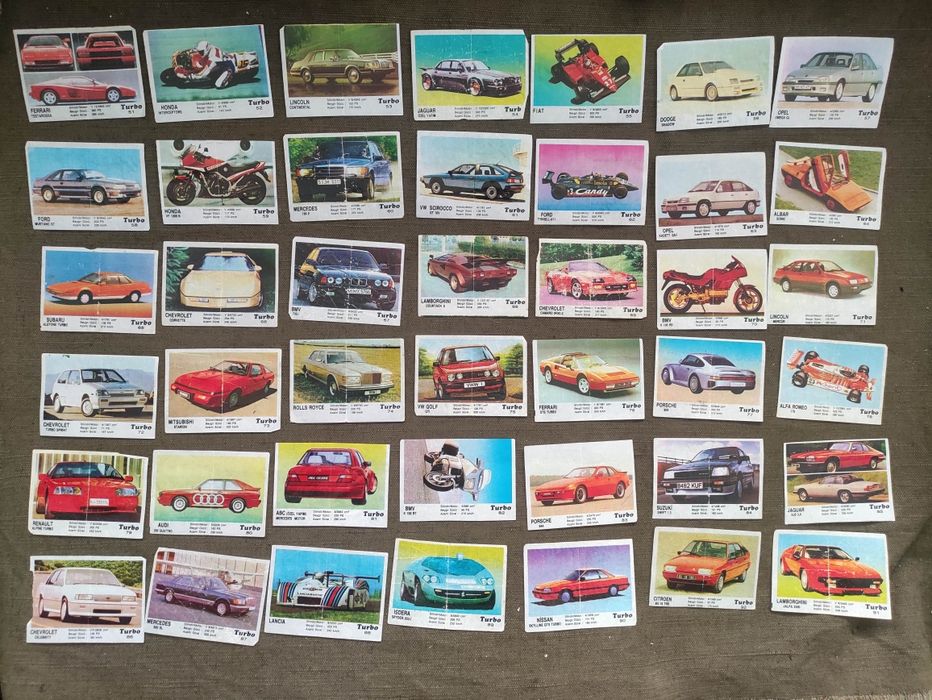 Продавам картинки и опаковки от дъвки Турбо