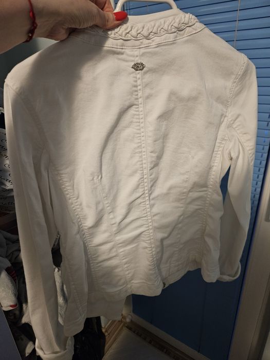 Оригинално дънково дамско яке lui jo бял цвят