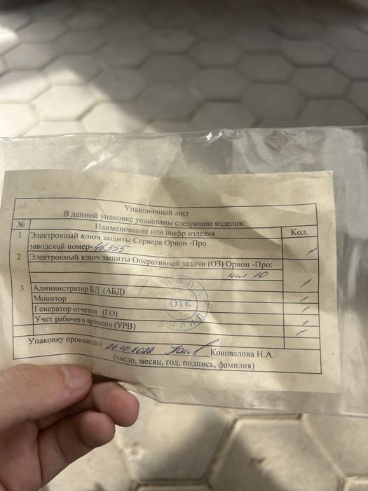 Орион про исп 10
