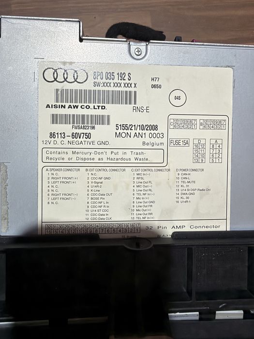 Navigatie audi a3\8P\2011