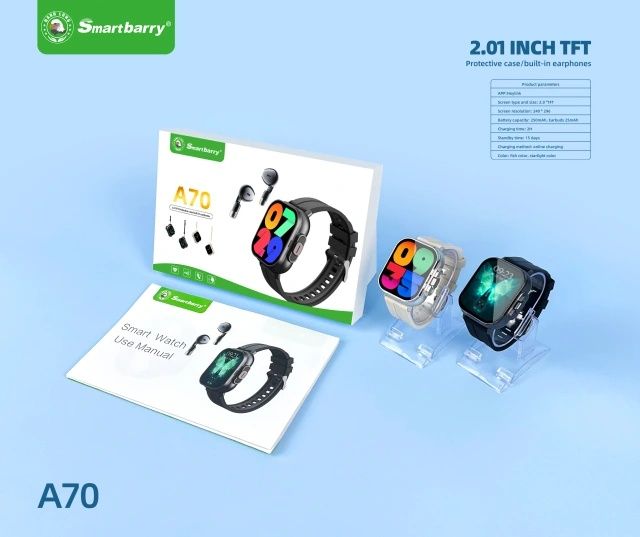 Smartbarry A70, A80, Airports Smart watch, Умные часы с наушниками