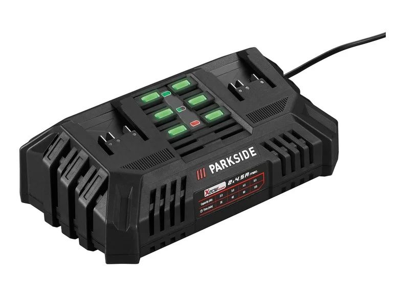 Двойно зарядно устройство за батерии PARKSIDE, ПАРКСАЙД 20 V