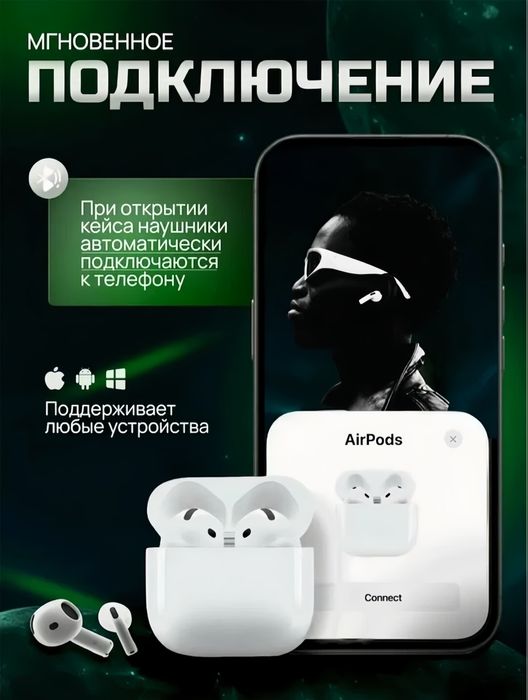 AirPods 4 lux Беспроводные наушники Airpods 4 naushniklari lux